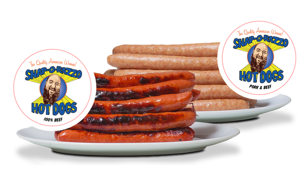 Snap-O-Razzo  Beef & Pork Hot Dogs - Linked & Maple Wood Smoked