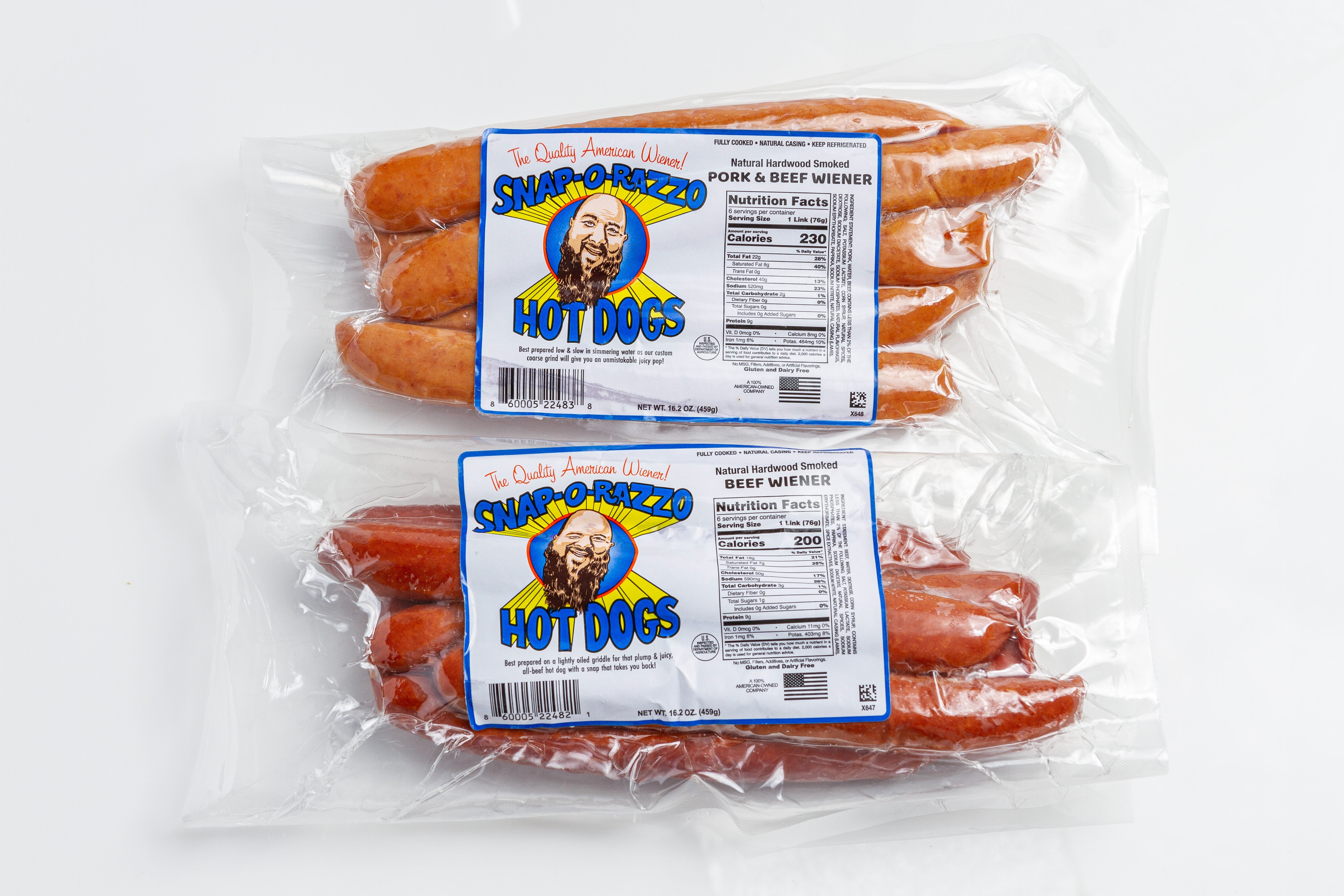 Snap-O-Razzo  Beef & Pork Hot Dogs - Linked & Maple Wood Smoked –  Snap-O-Razzo Hot Dogs